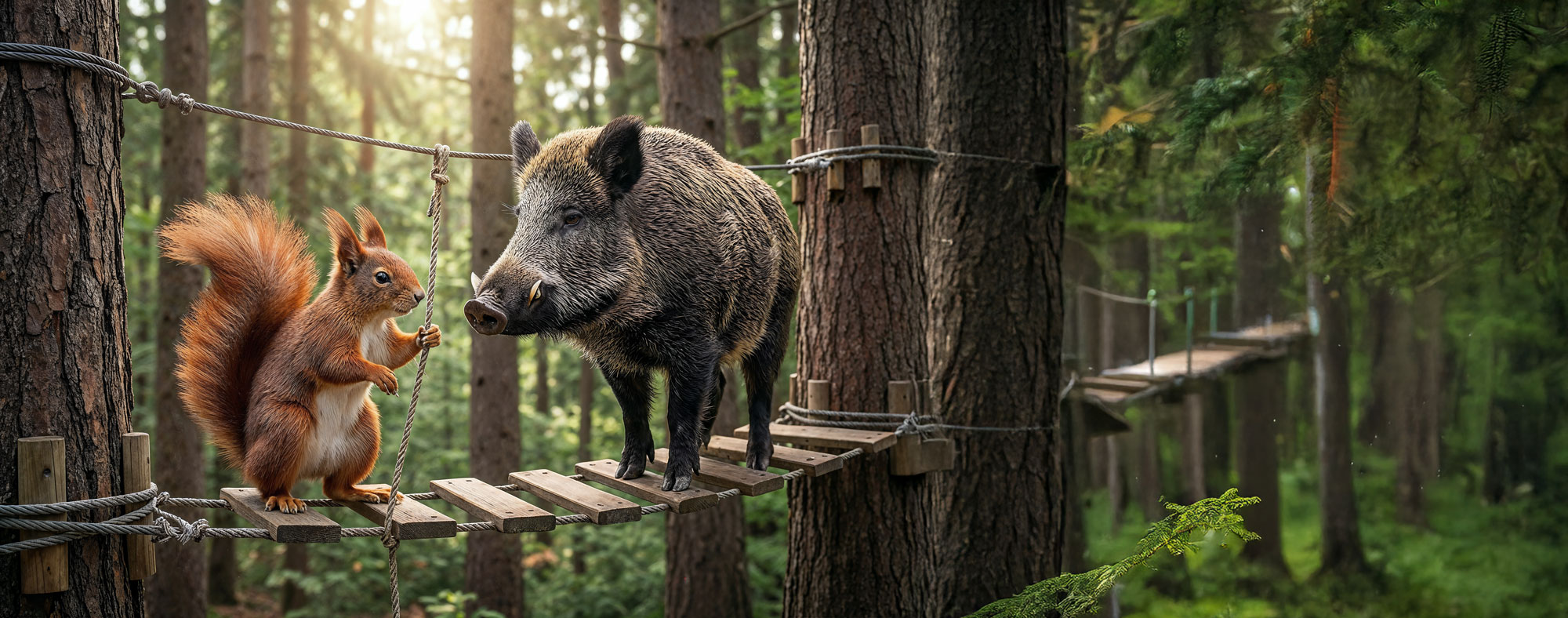 Herzlich Willkommen<br><span> im Kletterpark Waldheim<span>